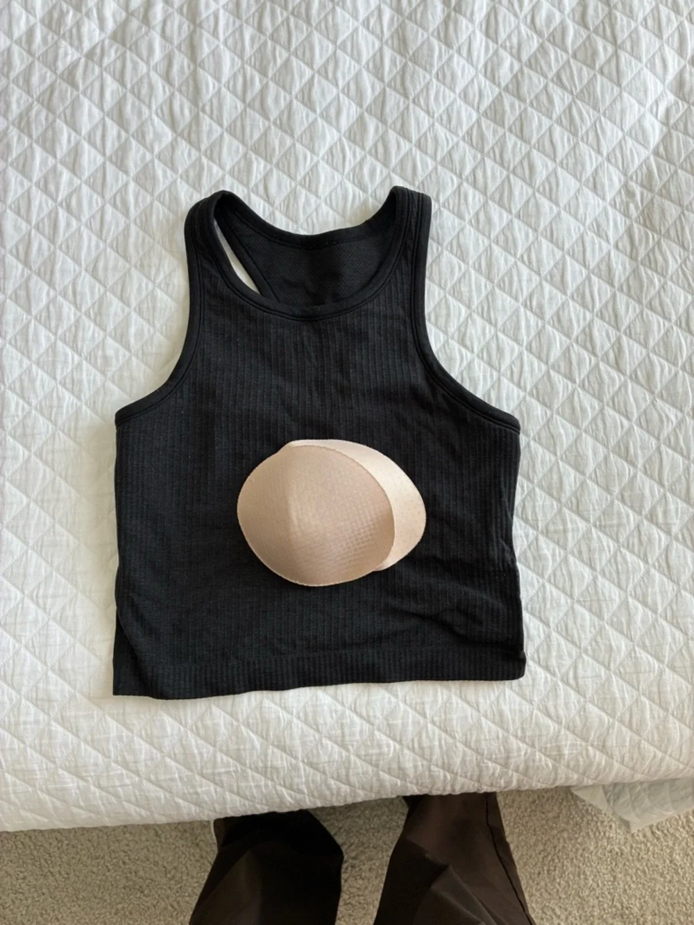 Ebb to Street Black Ribbed racerback Crop Tank Top - Picture 4 of 5